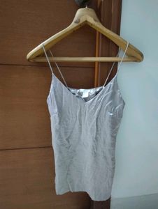 H&amp;M Silver Cami Top