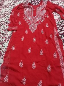 Brand New Chickenkari Kurti With Slip