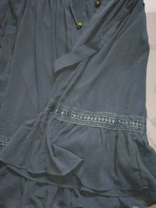 Boho Blue Long Sleeve Dress