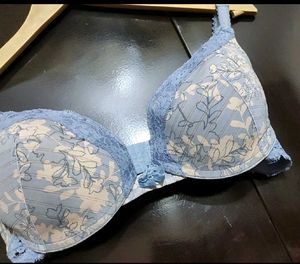 Brown &amp; Grey Printed Padded Bra For 34 Bust