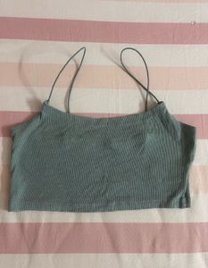 Muted Green Ribbed Cami Top