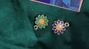 Floral Charm With Chain (6 Colours Available) Per Piece With Chain For Rs 100