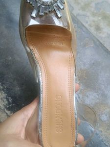 Clear Heels with Jewel Detail
