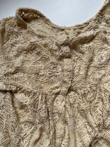 Lace Beige Thrifted Top
