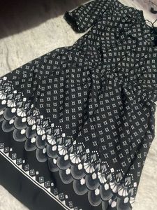 Black &amp; White Patterned Dress