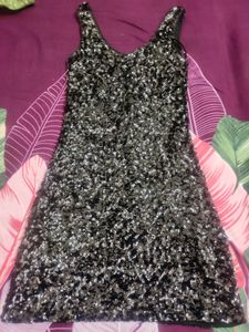 Black Sequence Mini Dress
