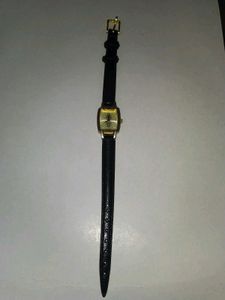 Elegant Gold & Black Watch