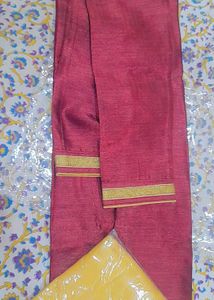Maroon &amp; Gold Kurta Set