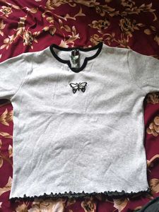 Butterfly Ribbed Top