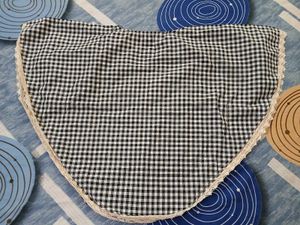 Gingham Lace Trim Top