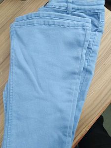 Blue Flared Denim Jeans