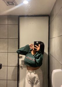 Green Crop Top