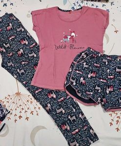 3 piece night Pajama Set