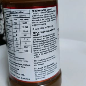 St Botanica Apple Cider Vinegar 500 Ml