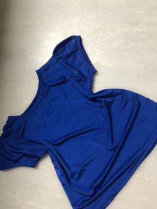 Blue Crop Top