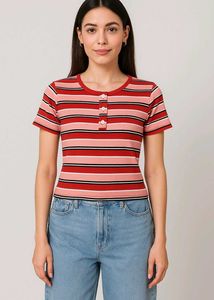 📌📌 Red and Pink Striped Top 📌📌