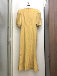 Yellow Puff Sleeve Dress