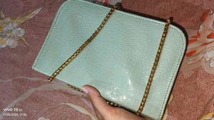 Mint green sling bag