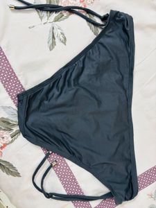 Grey  Tie-Side Bikini Bottom
