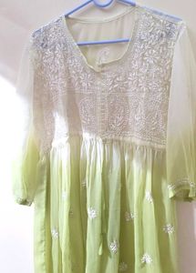 Chikankari Peplum Kurti