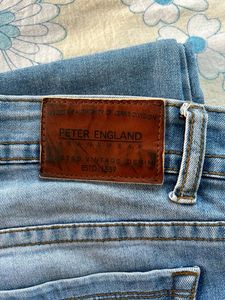 Peter England Baggystyle Slim Tapered Jeans(Blue)