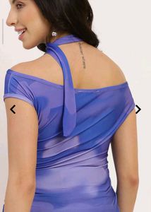 New Chic Blue Off-Shoulder Dress(Bargainable)