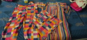 3 peice set  , crop top  palazo with shrug