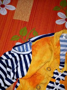 Navvy Blue And White Top For Girls