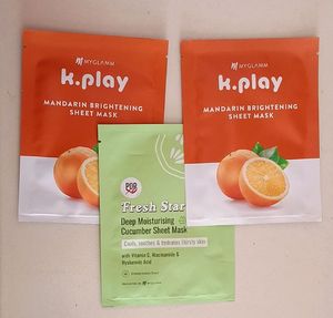 Combo Of 3 ❤️ Sheet Mask ✨ @ 120/-