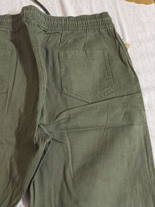 Olive Green Casual Pants