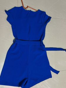 Blue Playsuit with Belt