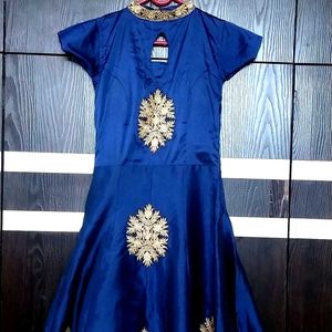 Royal Blue Embroidered Dress