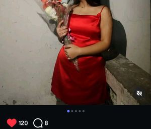 Perfect Backless Red Satin Dress