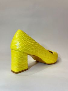 Holographic Lemon Colour Heel&#39;s For Women