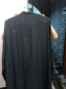 Elegant Black Abaya with Embroidery