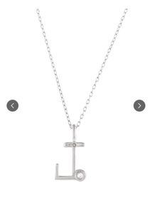 Real 925 Silver Chain + L Alphabet Pendant