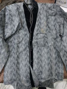 Stylish Grey Patterned Shirt