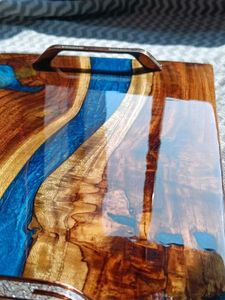 Wood &amp; Resin Serving Tray