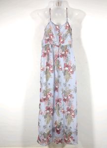 Lavender Printed Casual Western Dress(Women)