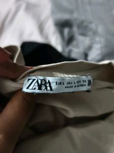 ZARA KHAKI CROP TOP