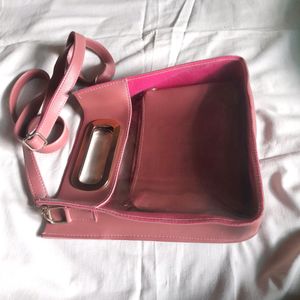 Pink Nude Transparent Sparkling Women Slingbags 👜