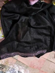 Elegant Black Embellished Saree