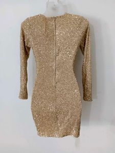Sparkling Gold Sequin Party Dress