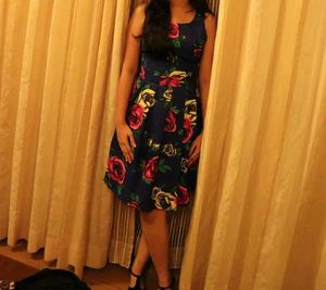 Blue Dress With Pop Colors
