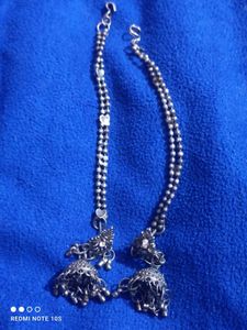 Oxidised Earrings With Tana Chain