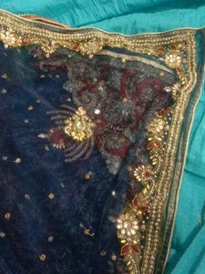 Heavy Bridal Saree With Unstichd Blouse