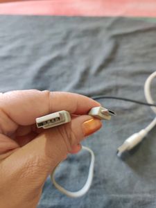 2 Data And Charging Cables(1 White Big+Grey Small)