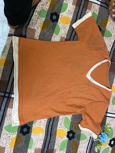 Orange & White Tee