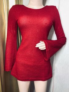 Few in Stock Red Long Sleeve Top