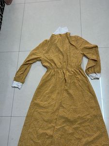 A Mustard Colour Senthetic Dress
